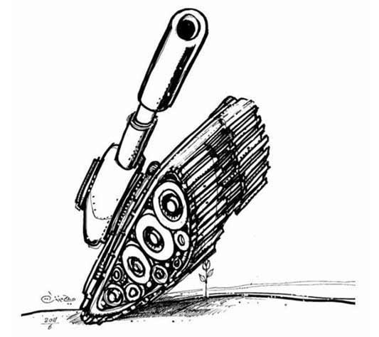 Une fleur peut soulever un tank